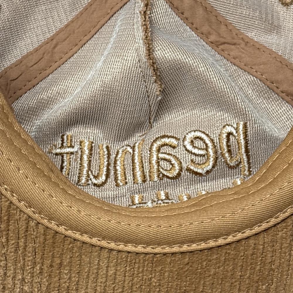 Peanut Butter Corduroy Rope Hat Snapback Beige Snag Collective Cap Embroidery - Picture 9 of 10